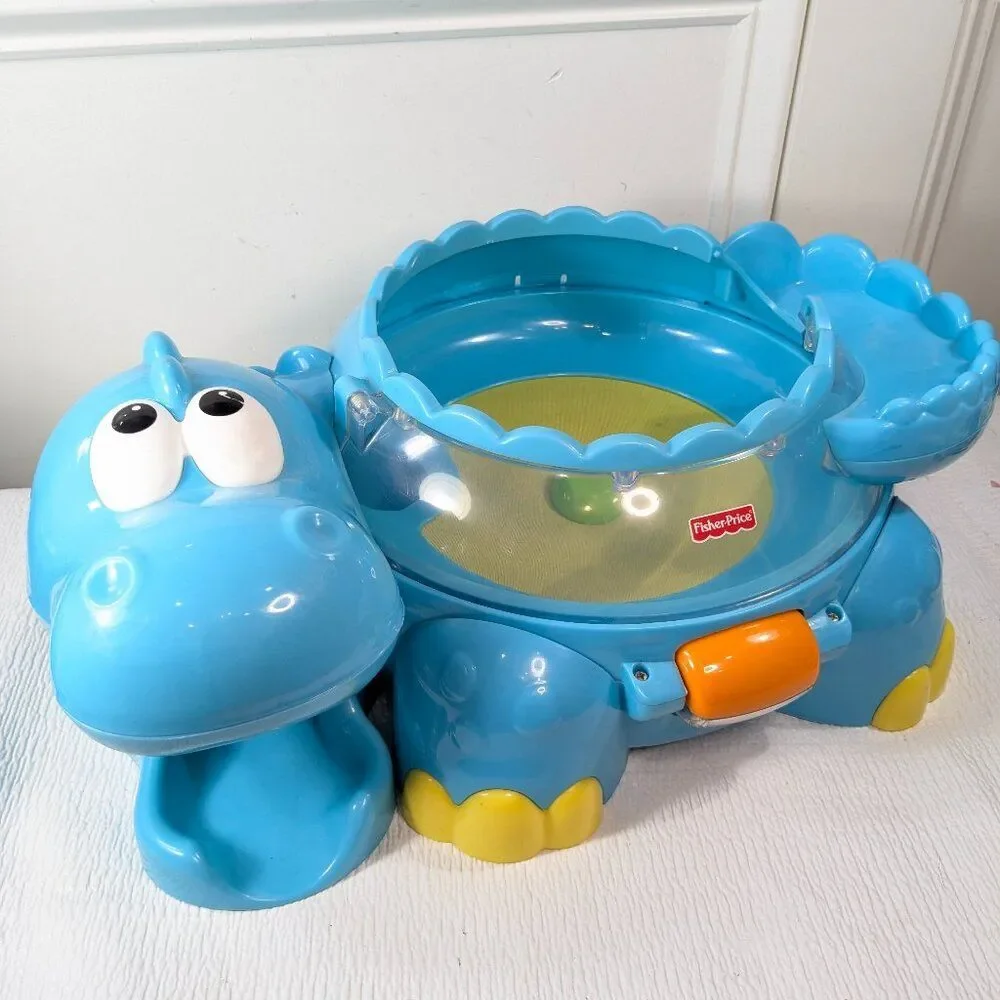 Fisher-Price Go Baby Go! Poppity Pop Musical Dino blue dinosaur toy NO BALLS